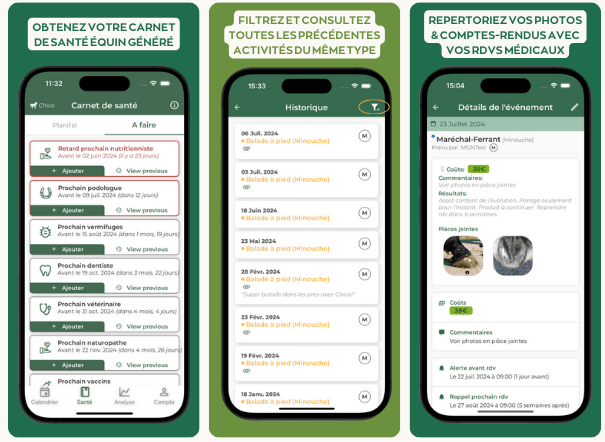 Logiciel de gestion pour propriétaires de chevaux