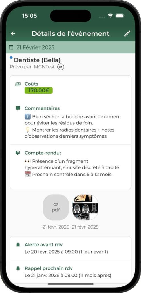 santé documents compte-rendus chevaux en ligne